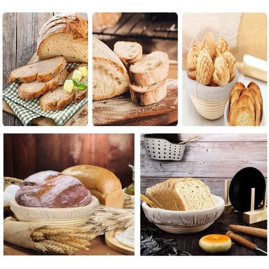 Panier à Pain Doublure Lin Tissu, 2 Pcs Banneton à Pain Doublure, 25cm Housse Ronde/ovale pour Bol à Pain, Corbeille à Pain, pour la Boulangerie Panier à Pain Doublure Lin Tissu, 2 Pcs Banneton à Pain Doublure, 25cm Housse Ronde/ovale pour Bol à Pain, Corbeille à Pain, pour la Boulangerie