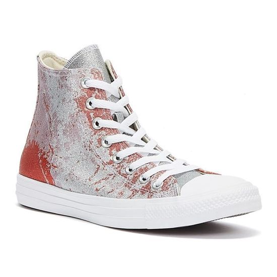 Converse Chuck Taylor All Stars Hi Top Baskets Oranges Argent es