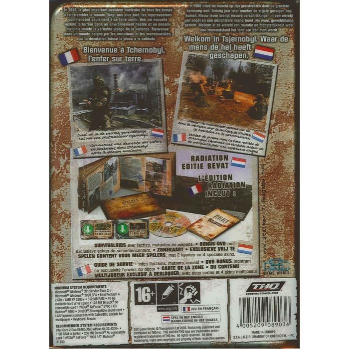 STALKER SHADOW OF CHERNOBYL EDITION COLLECTOR / - Cdiscount Jeux Vidéo