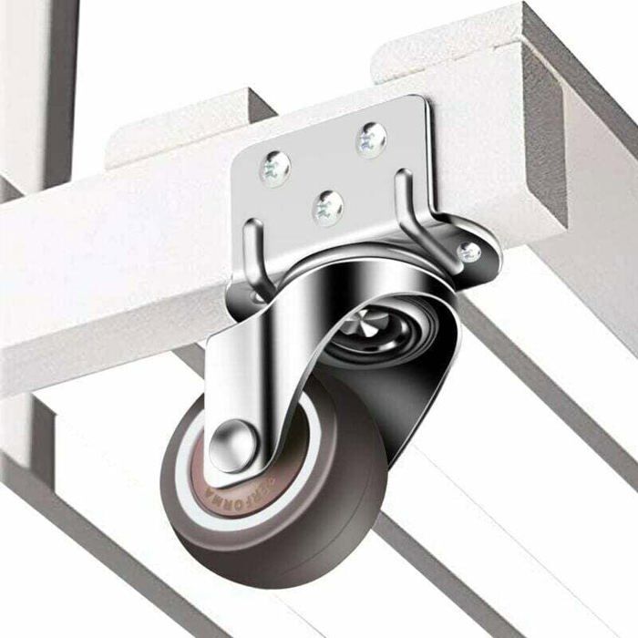 Asibaade Lot 4 Roulettes Pivotantes 50mm Avec Frein – Charge 200 Kg, Caoutchouc PU Silencieux, Rotation 360°, Idéal Meubles & Chariots Lourds