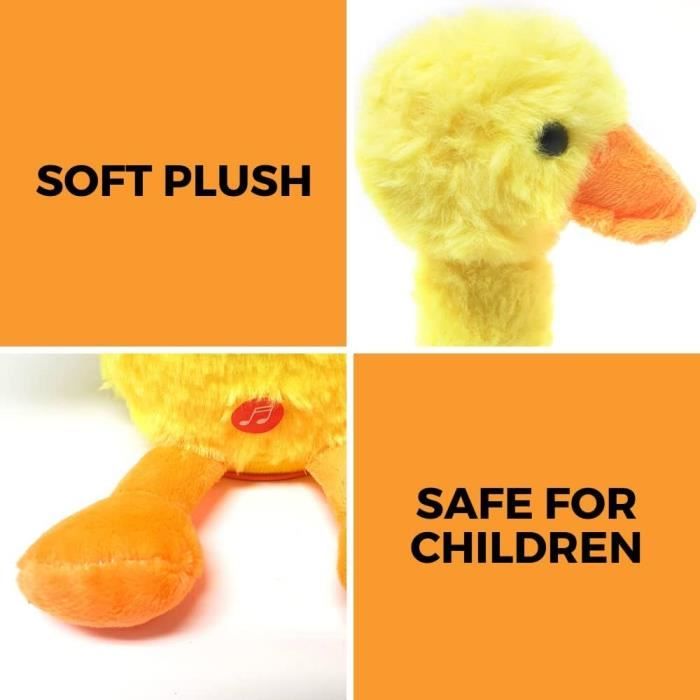 Danse Des Canards Jouet Canard Dansant Avec Lumières Et Sons - Marche, Danse Et Chante - Pour Enfants 3 Ans Et Plus - Piles AA Non Incluses Canard Dansant Musical Jouet Enfant