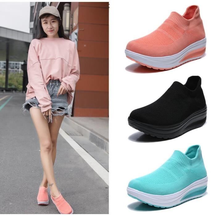 Baskets Basses Pour Femme - En Maille - Élégantes Et