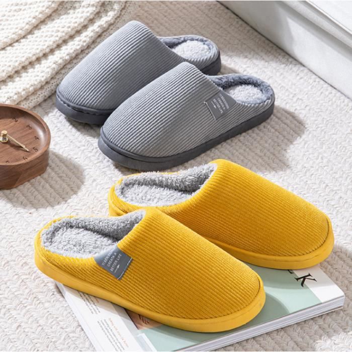 Chaussons Chauds En Mousse Mémoire - Antidérapants Pour Intérieur/extérieur - Homme Et Femme - Hiver