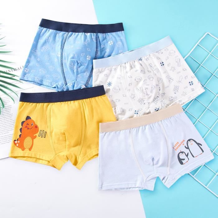 Pack De 3 Boxers Garçon - Coton à Rayures Et Uni - Couleurs Bleu, Rouge, Gris - Mothercare