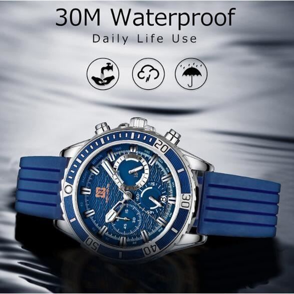 Bracelet De Montre En Silicone Ben Nevis - Fermoir Acier Inoxydable Carré