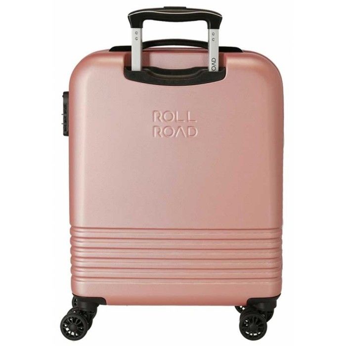 Valise Extensible Roll Road India – 70 Cm, Rose Nude, ABS, Pour Femme (neuve)