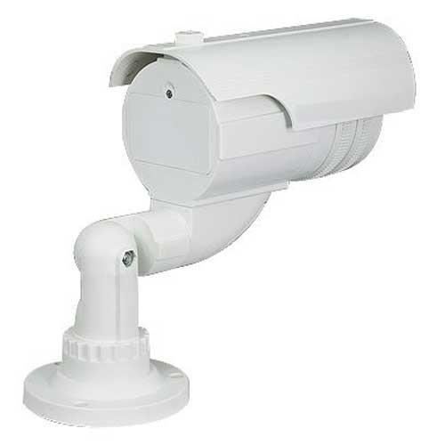 Caméra De Surveillance Factice Avec LED Clignotante - Dôme Blanc, Pour Intérieur/Extérieur, Dissuasion - 6