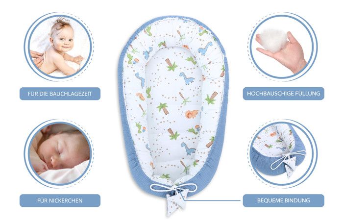 Nid d'ange pour nouveau-né 90x50 cm - TOTSY BABY - Cocon en Coton ...