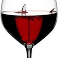 6pcs  Verres à vin avec requin Verre gobelet créatif Verre flûtes haut de gamme parfait pour maisons / bars / fêtes-2