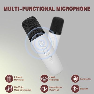 Machine de Karaoké avec 2 Micro sans Fil pour Enfants de 4 à 12 ans,  Portable Karaoké Bluetooth avec Magique Voix Change et LED - Cdiscount Jeux  - Jouets