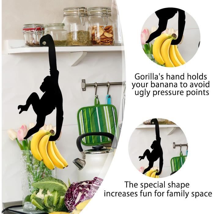 Crochet de support de gels sous l'armoire pour garder les bananes