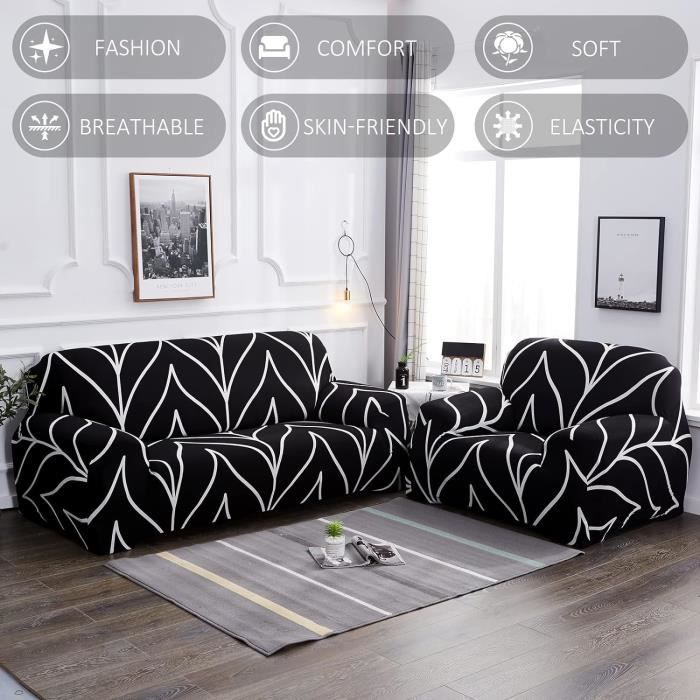 Housses De Fauteuil 4 Pièces - Antidérapantes, Avec Poches Latérales, Extensibles Pour Fauteuil Relax (Gris Clair), Lavables En Machine