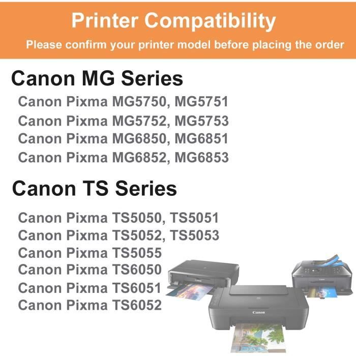 Cartouche canon pgi-570 xl cli-571 xl 5 couleurs Compatible Avec Canon  Pixma MG5750 TS6050 TS6051 TS6052 MG5751 TS5055 TS5050 MG5753 - Cdiscount  Informatique