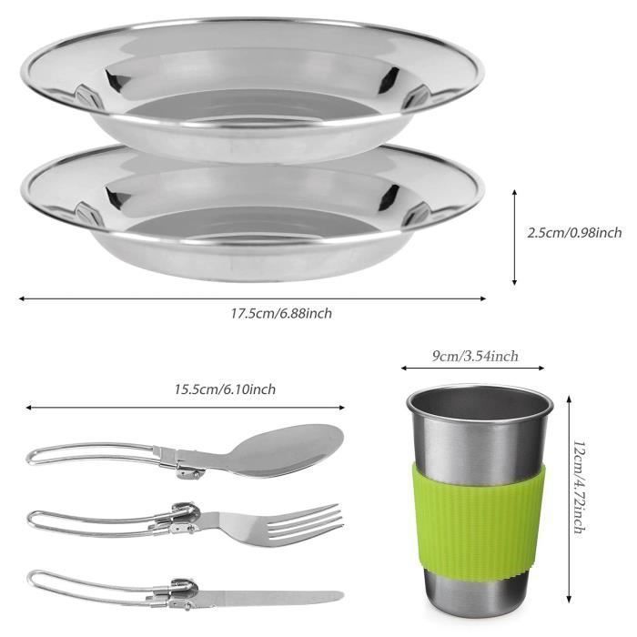 Odoland Lot De 4 Fourchettes En Acier Inoxydable, Ustensiles De Camping Multifonctionnels Cuillere Fourchette Et Couteau Avec Decapsuleur Et Sac De Transport Pour Le Camping La Peche La Chasse Odoland Lot De 4 Fourchettes En Acier Inoxydable, Ustensiles De Camping Multifonctionnels Cuillere Fourchette Et Couteau Avec Decapsuleur Et Sac De Transport Pour Le Camping La Peche La Chasse