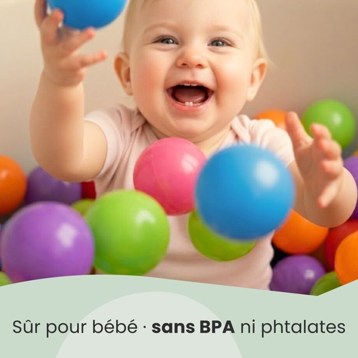 LittleTom Balles de Piscine à Balles 200 pièces, colorées, plastique, 5,5cm (16253-003) au meilleur prix sur