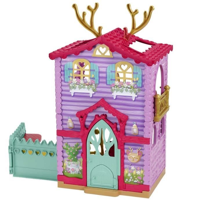 Coffret Maison Enchantimals Danessa Biche – 53 Cm, 4 Espaces De Jeu, Poupée + Figurine Sprint, 15+ Accessoires