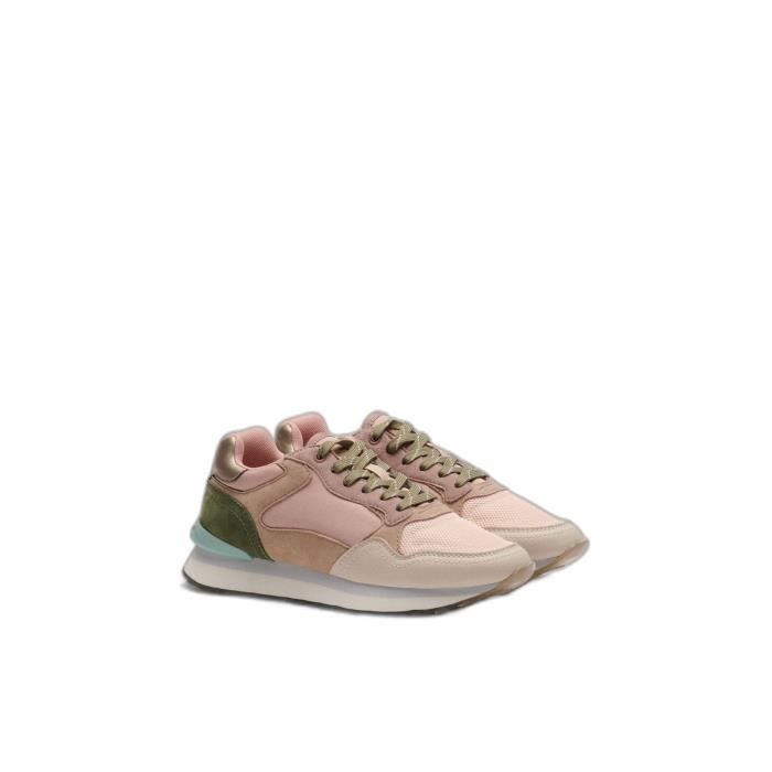 Basket femme beige doré discount