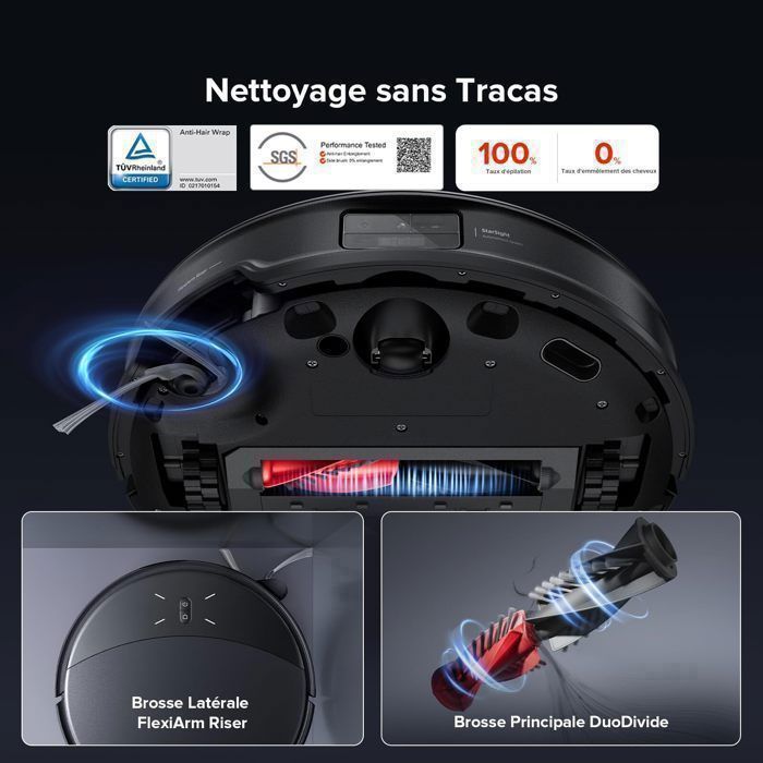 Roborock Saros 10R Robot Aspirateur, Brosse Et Serpillère Relevables Et Extensibles Triple Systeme Anti Enchevetrement Station Multifonctionnelle 4 0 Evitement Avance Des Obstacles 798cm Mince Roborock Saros 10R Robot Aspirateur, Brosse Et Serpillère Relevables Et Extensibles Triple Systeme Anti Enchevetrement Station Multifonctionnelle 4 0 Evitement Avance Des Obstacles 798cm Mince