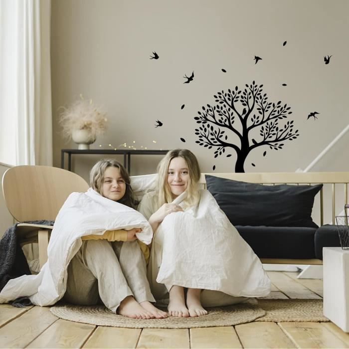 Autocollant Mural Relief 'Arbre De Vie' Blanc 80x200 Cm | Déco Porte Ou Mur, Facile à Poser