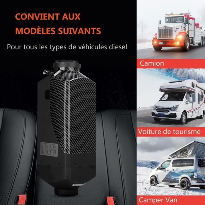 Chauffage Diesel - VEVOR - 5kW 12V Réchauffeur d'Air Diesel - Télécommande  , Rapide , LCD 4 Sorties d'Air Accessoires Complets - Cdiscount Auto