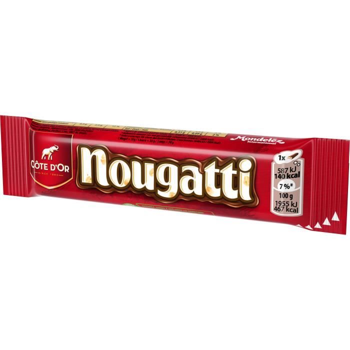 Côte d'Or Nougatti - 2 Présentoirs de 24 barres chocolatées