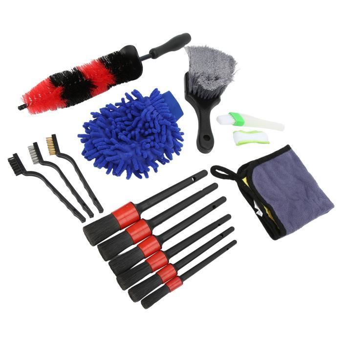 Dioche kit d'outils de lavage de voiture Kit de nettoyage de voiture 15  pièces pour voitures, camions, motos, vélos moto nettoyage - Cdiscount Auto