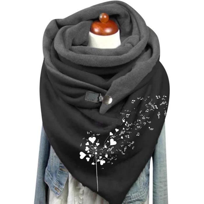 Écharpe Longue Femme Imprimé Chat - 90 Cm - Modèle Léger Voile - Plusieurs Couleurs Disponibles