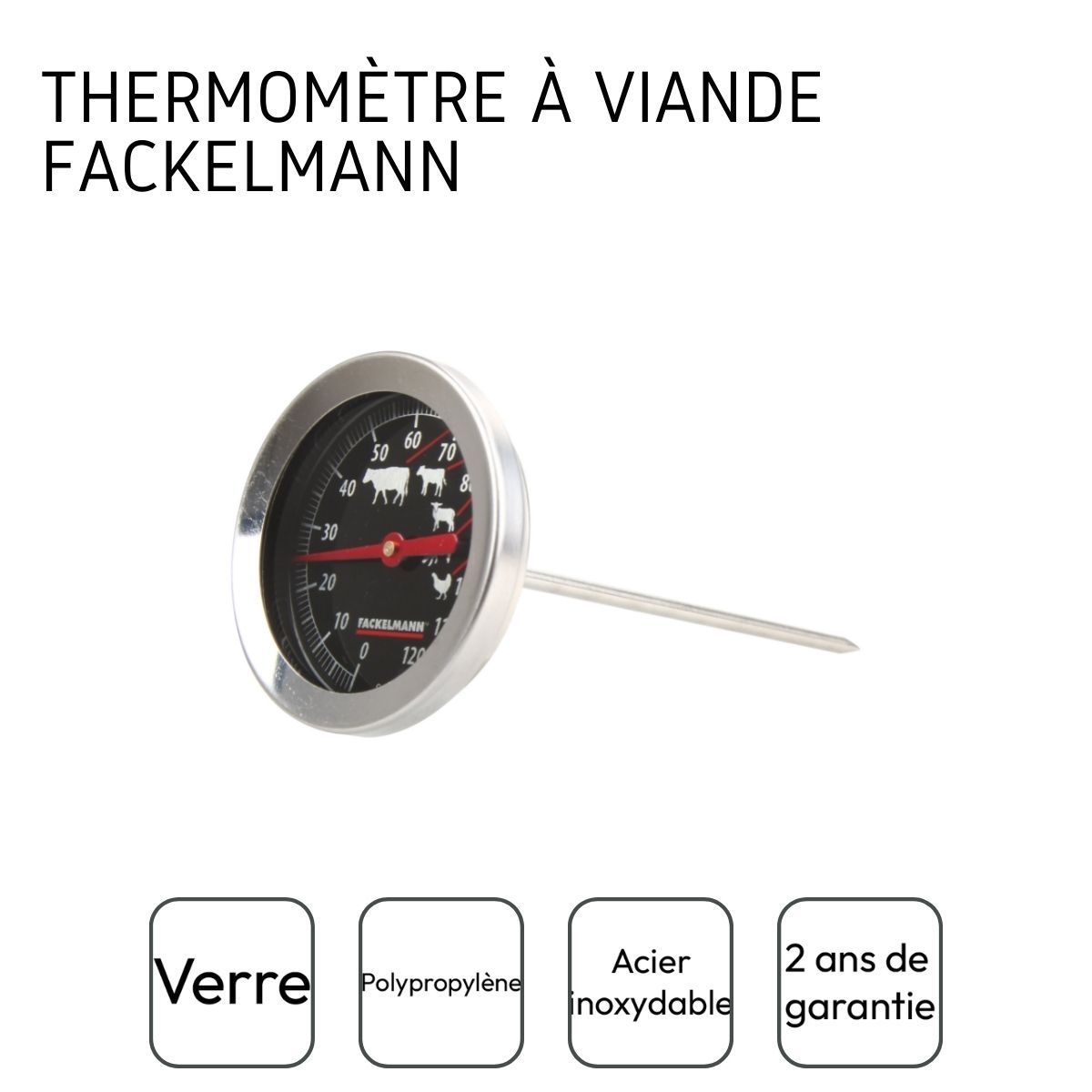 Thermomètre de cuisson digital à sonde Fackelmann 
