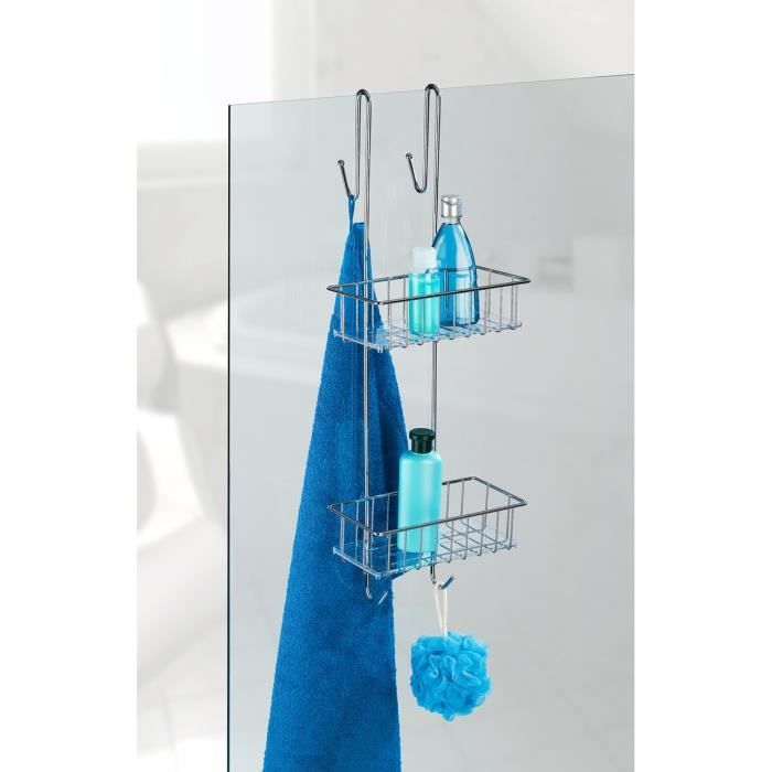 Étagère Douche Nivala Wenko - 3 Niveaux Chromé - Sans Perçage - 22x50x13,5 Cm