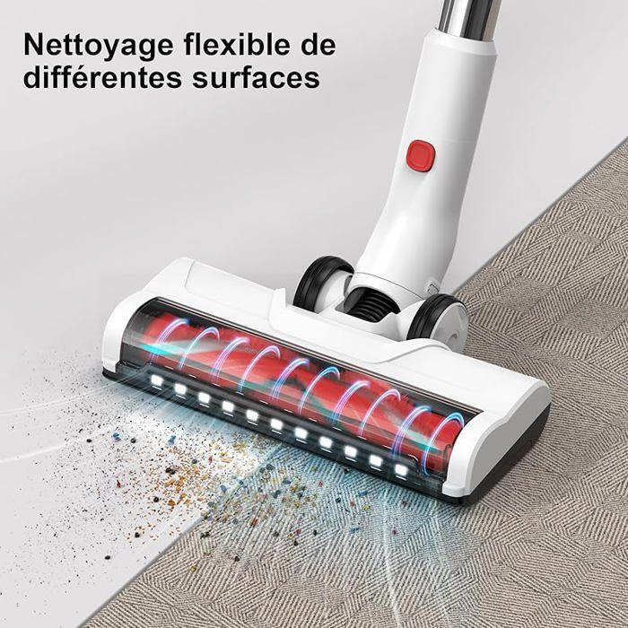 Aspirateur balai sans fil puissant pour poils d'animaux, rechargeable — free download