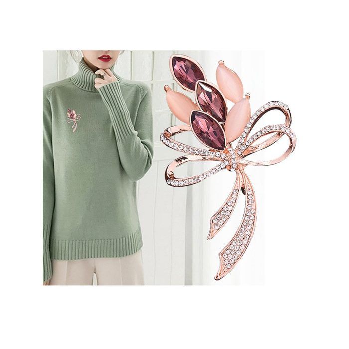 Broche Cœur Rouge Cristal Pour Femme – Style Rétro, Métal, Dimensions 3,8x3,6 Cm, Cadeau Romantique