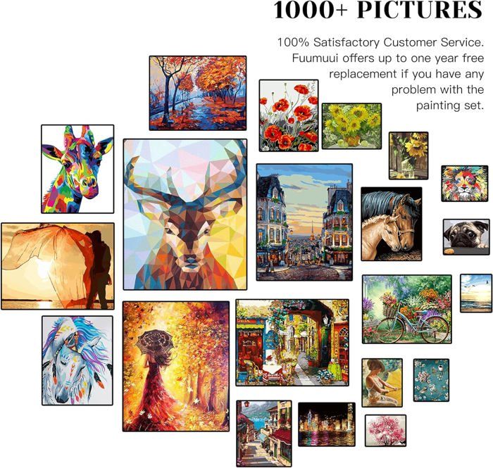 Peinture Par Numero Adulte Enfant Feuille D'érable Toile À Peindre Par Numéro Kits De Peinture Au Numéro 40x50cm