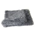 Doux chien couverture chat lit tapis longue peluche chaude Double couche moelleux profond sommeil co Dark Grey 56x36CM-0