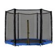 Filet de trampoline 244 cm - bord extérieur - 6 poteaux - 8Ft - filet de sécurité-0