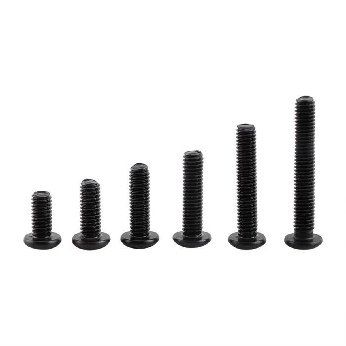 Noires Lot de 50/ vis /à t/ête cylindrique /à six pans M3 en acier alli/é