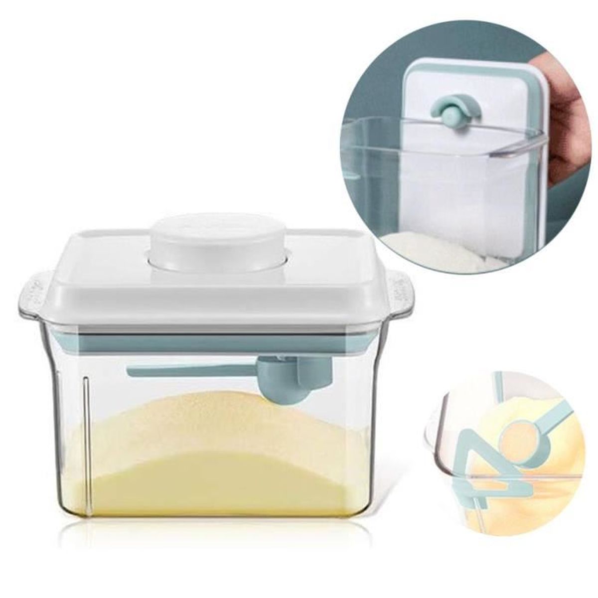 Boîte doseuse de lait bébé,Boîte de Lait en Poudre Portable avec cuillère,Distributeur de Poudre