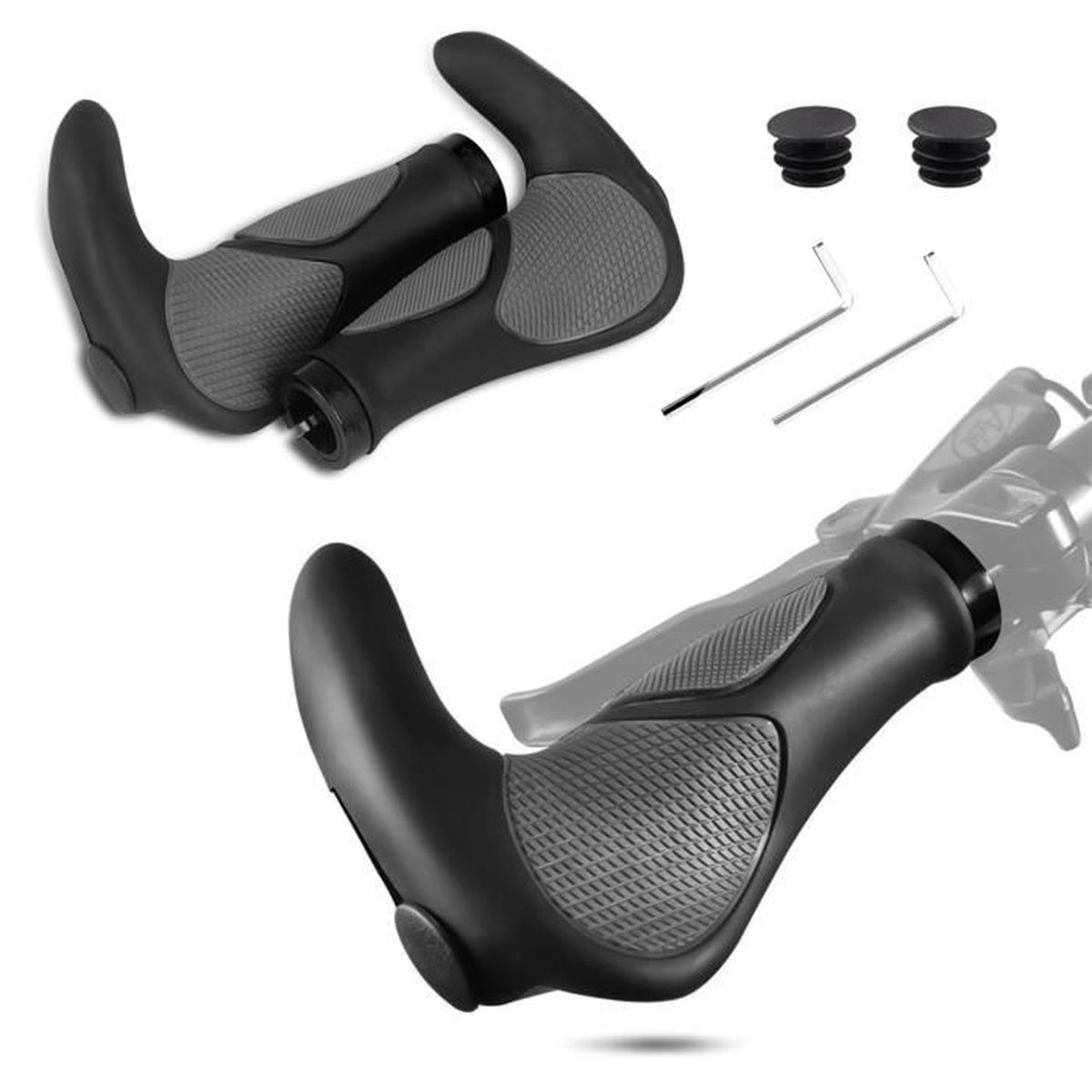 Poignees ergonomique vtt - Cdiscount