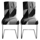 DRMKER Lot de 6 Housses de Chaise de Salle à Manger Extensible Géométrie Lavable Universelle Couverture de Chaise Décor en Microfiber