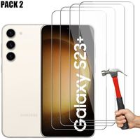 [4 pièces] Verre Trempé pour Samsung S23 Plus Protection d'Ecran