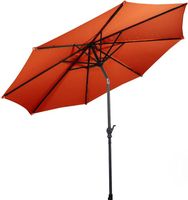 GOPLUS Parasol de Jardin Inclinable Ø 3 M en Polyester Parasol Déporté pour Balcon Jardin et Terrasse sans Base Orange
