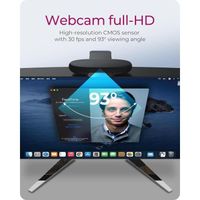 ICY BOX Webcam USB Full HD avec microphone et pied de serrage