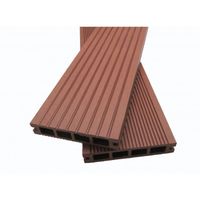 Lame terrasse bois composite alvéolaire Dual - MCCOVER - Brun rouge - 120x14x2,5cm