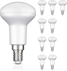 AMPOULE - LED 10 ampoules LED E14, R50, blanc (4000 K), 5,1 W, 5