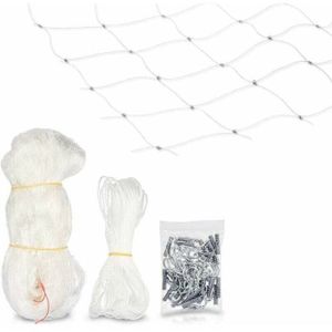 Filet Balcon Bird-Tech Pour Chats - Transparent 6x3m + 100 Crochets + Adhésif - Sécurité Animaux