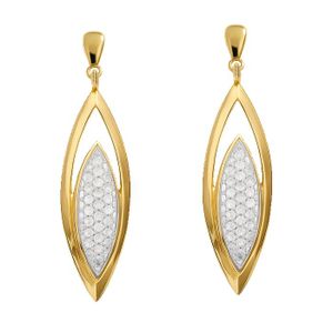 Boucles D'oreilles Longues Multi-chaînes Plaqué Or 18 Carats - Neuf Avec étiquettes Bijouxia