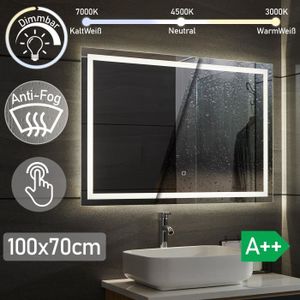 40cm YHTlaeh LED miroir lumière 8W 640 lumens noir salle de bain miroir lampe blanc neutre 4000K salle de bain lumière IP44 étanche sans scintillement 230V pour salle de bain longueur du produit 