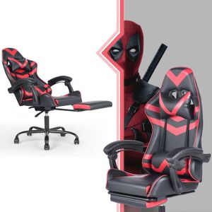 Furniturer Fauteuil De Bureau Gaming Chaise Gamer Roulant Pivotant