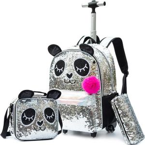 CARTABLE Cartable A Roulette Fille Panda Sac A Roulette Fille Cartable Fille Cartable A Roulette Fille Primaire Maternelle 3 In 1 Sac[n7115]