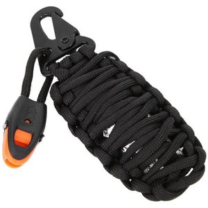 OUTILLAGE PÊCHE frais corde pêche équipement sac, fait de sept-cœur parapluie corde (noir)