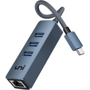 HUB Adaptateur Usb-C Vers Ethernet, Hub Usb-C Avec Rj4